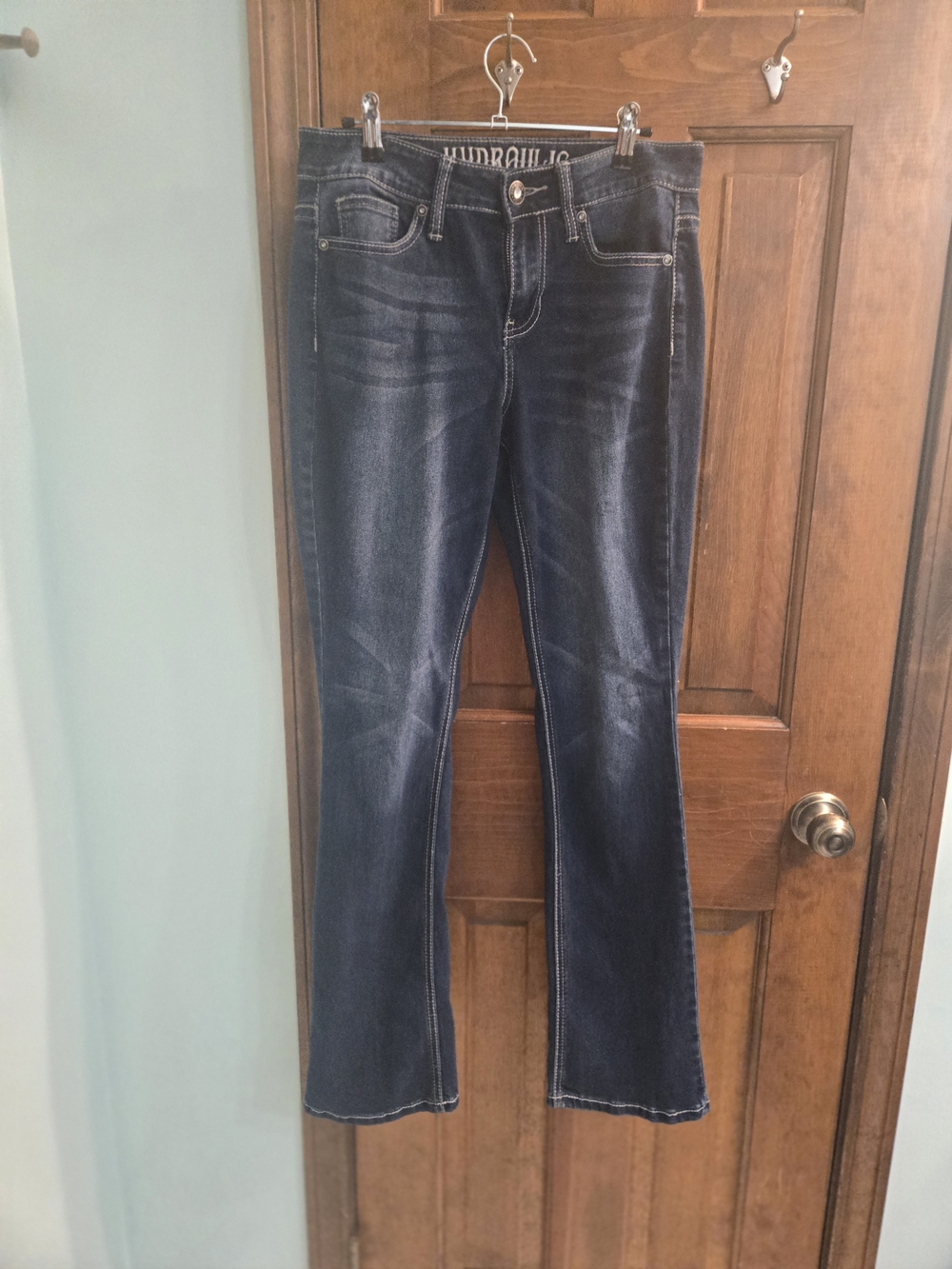 Hydraulic Dark Blue Women's Bootcut Jeans Rhinestone Embelishment